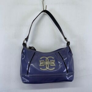 Genna De‎ Rossi Faux Leather Shoulder Bag Purse Handbag Purple Y2k